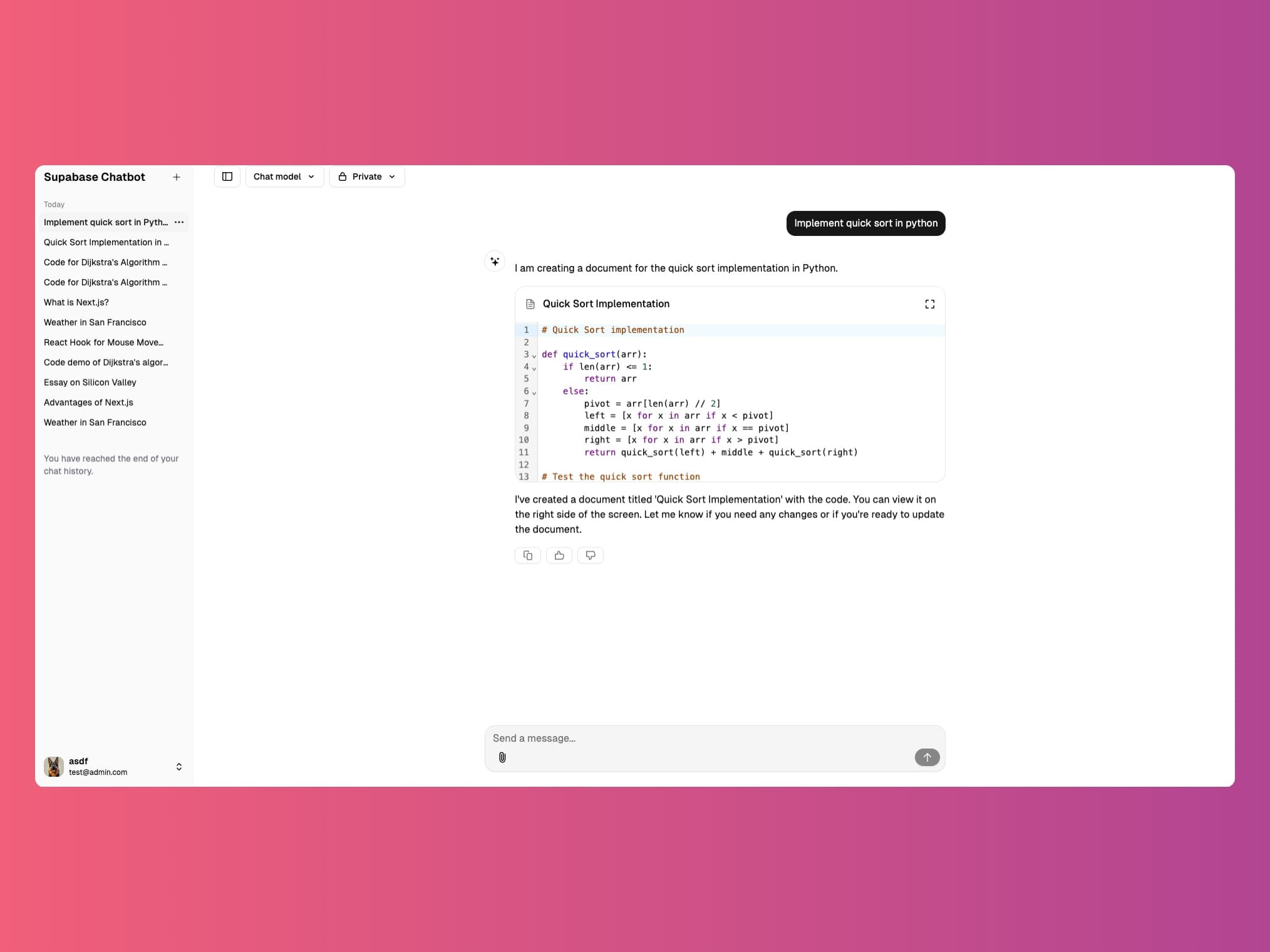 AI Starter Repo Chat